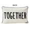 Hello Honey® Cream & Black Better Together Applique Lumbar Pillow